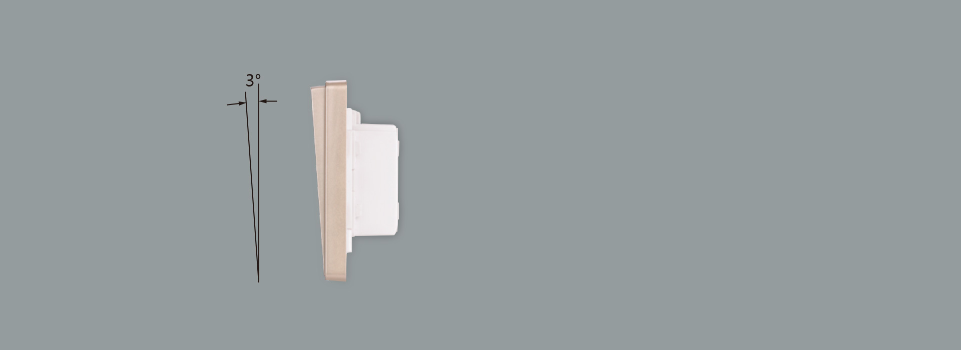 小摆角设计 轻盈自如
 开关3°小摆角,...