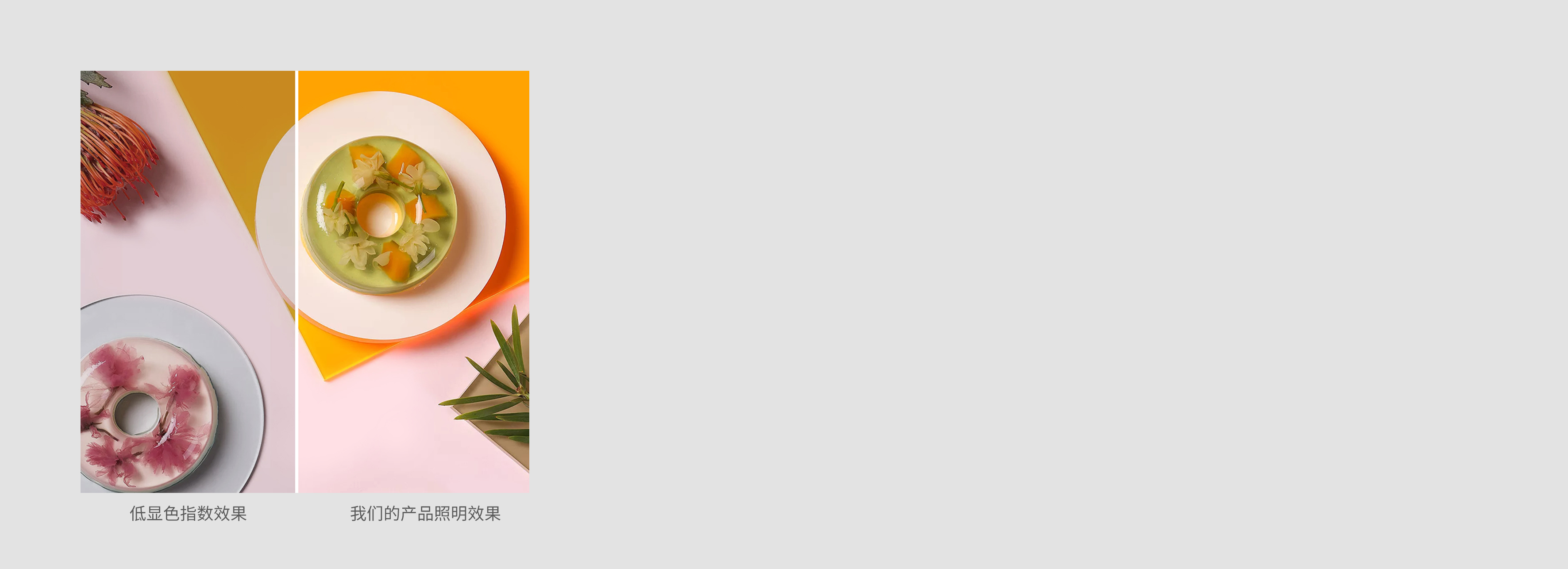 真实靓丽
 显色指数Ra≥80,接近自然...