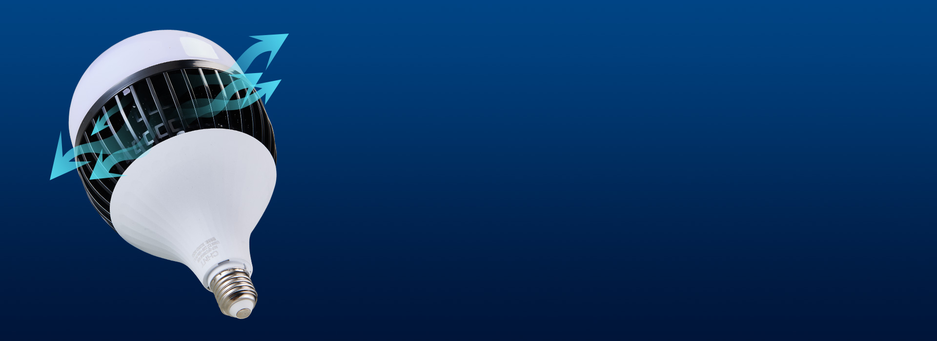 鳍片式对流散热设计
 正泰照明球泡QP2...