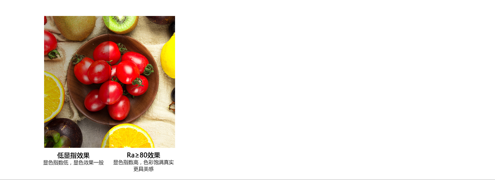 Ra≥80真实显色,照出事物本真色彩
 ...