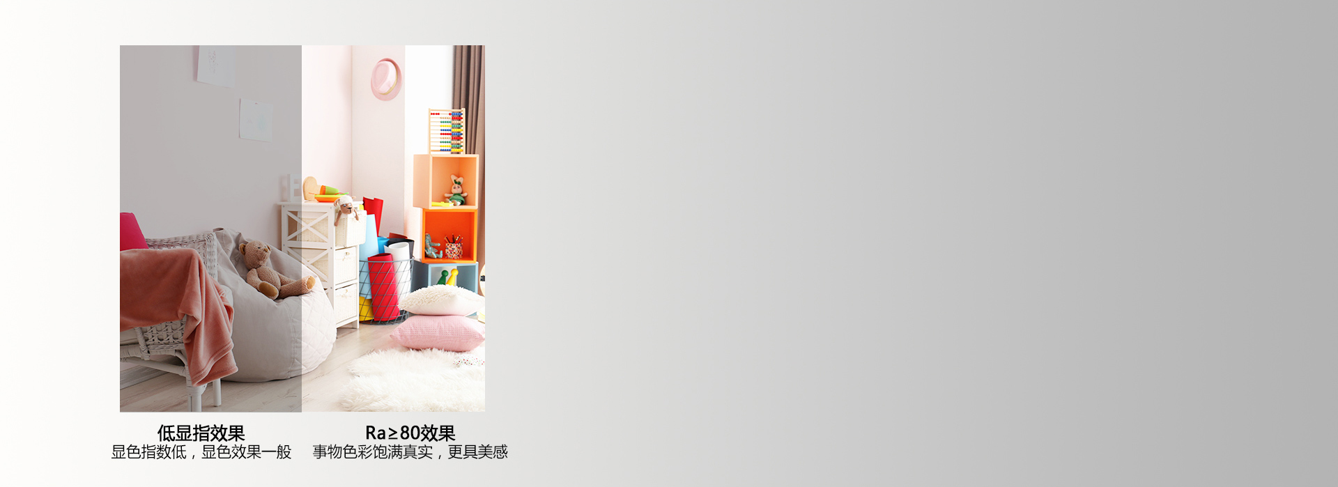 Ra≥80真实显色,照出事物本真色彩
 ...