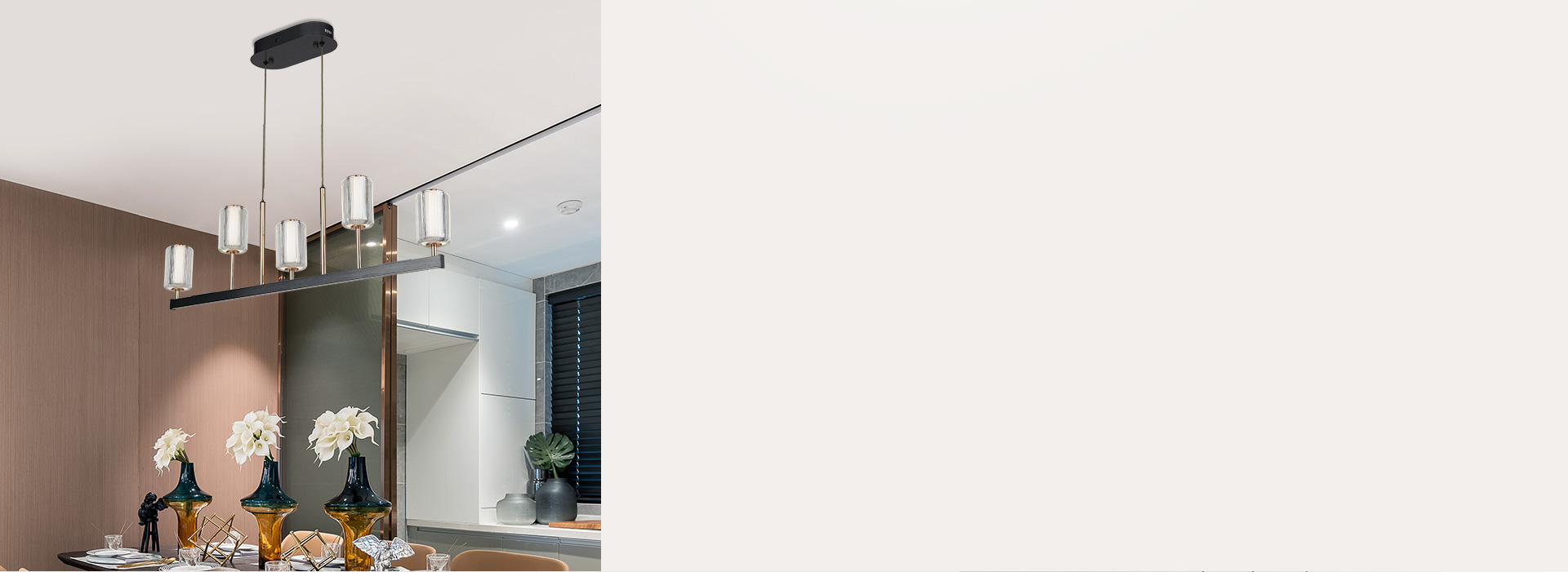 吊线轻松可调,适配不同层高
 餐厅灯标配...