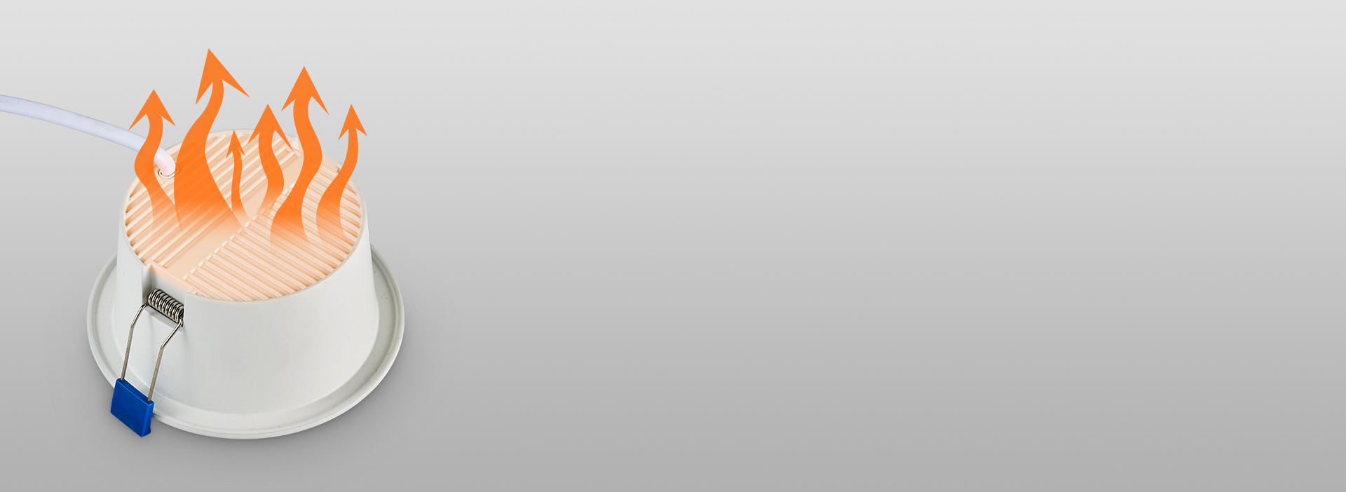 全铝压铸一体成型
 灯体一体成型,表面精...