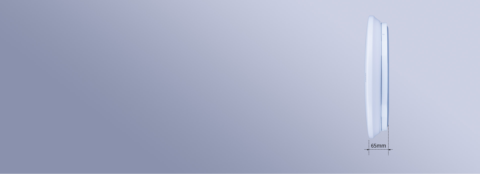 薄且轻盈,解放大空间
 整灯薄至65mm...