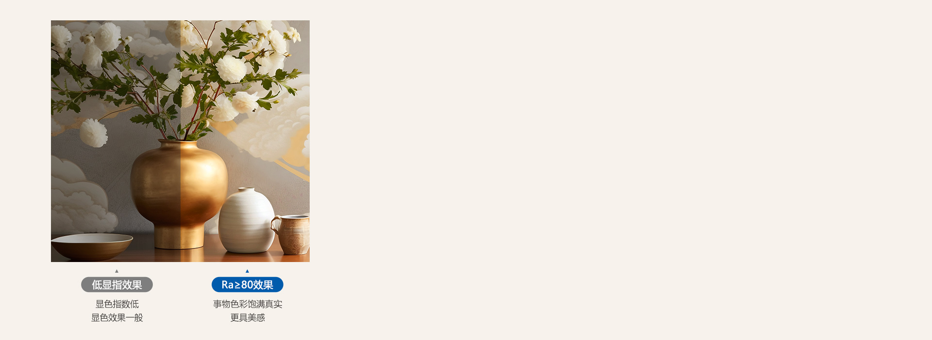 Ra≥80真实显色,照出事物本真色彩
 ...