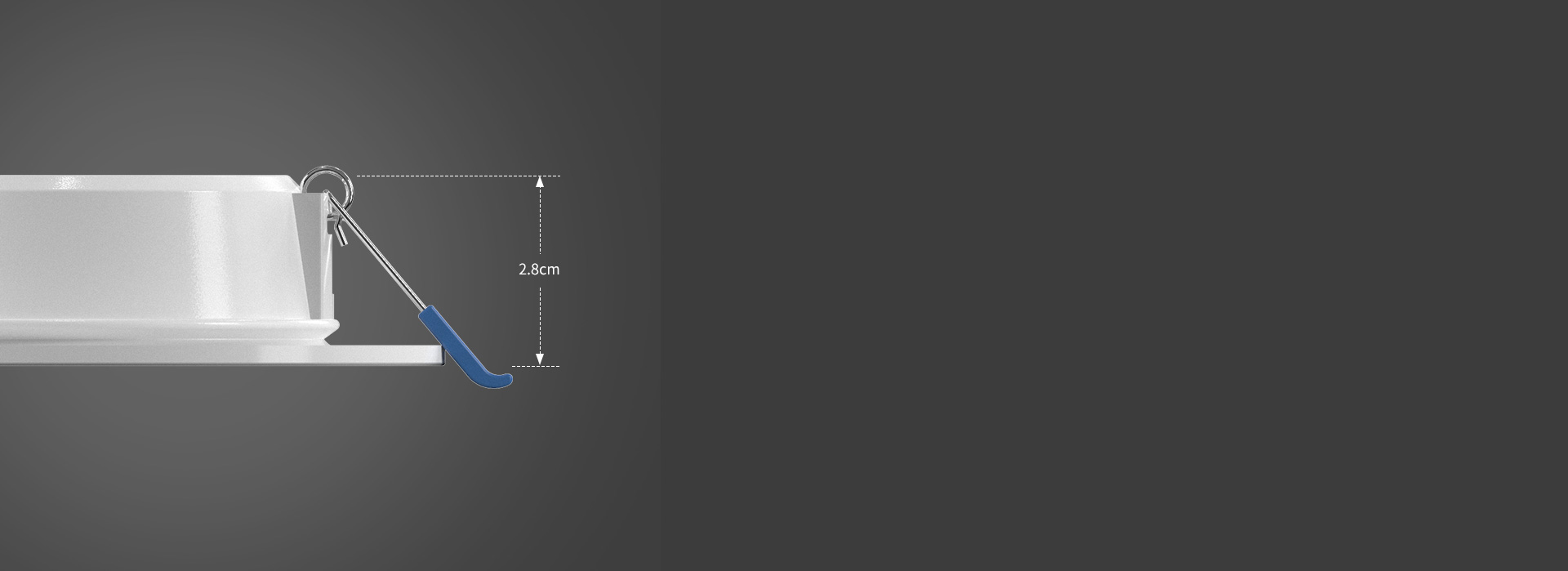 2.8cm纤薄灯体,小空间一样轻松安装
...
