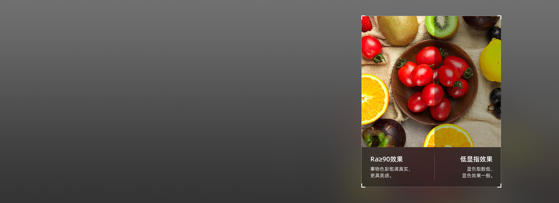 阳光般显色,滤镜般美感
 显色指数Ra≥...