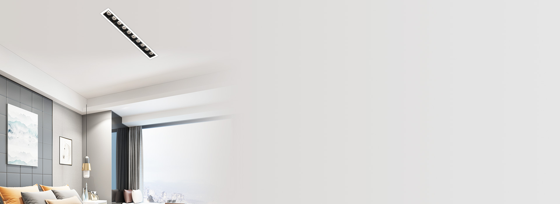 无主灯极简格局
 嵌入式安装,塑造无主灯...