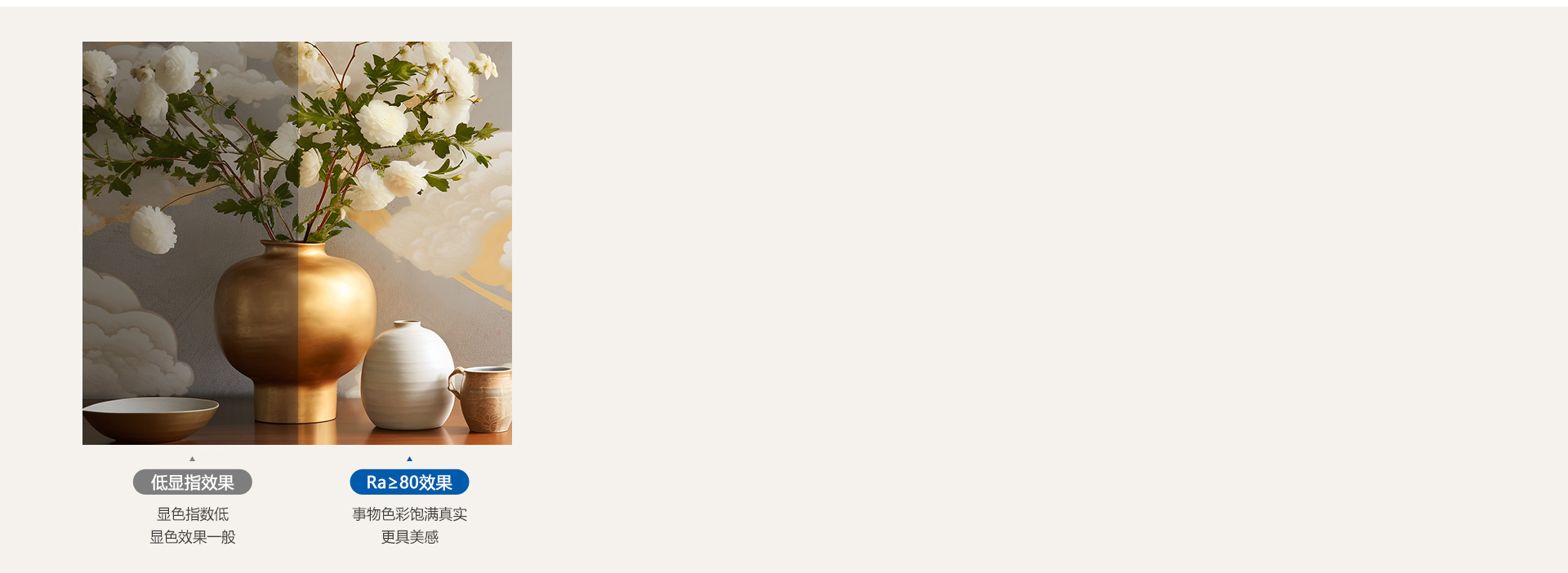 真实显色,照出事物本真色彩
 光线下事物...