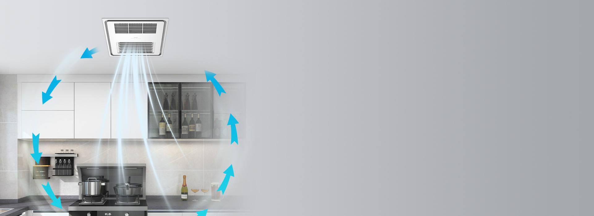 大出风口,全域送凉
 出风量大,送风远。...