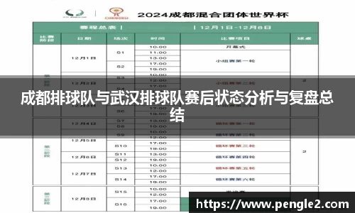 成都排球队与武汉排球队赛后状态分析与复盘总结